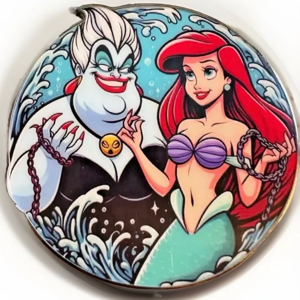 Disney Fantasy Pin Little Mermaid Ariel Ursula 3 Inch Jumbo Undersea Underwater